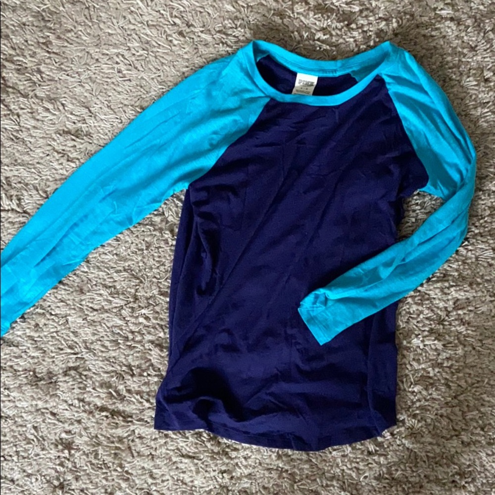 Blue baseball tee